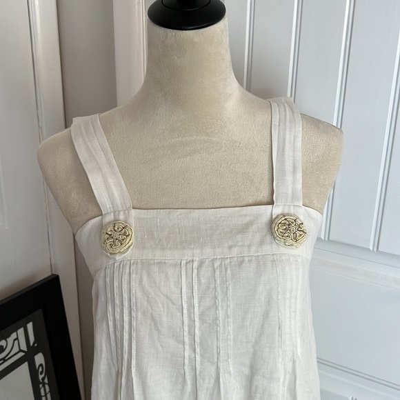 MIGUELINA HONEYMOON LINEN DRESS SZ8 LUXURY RESORT BOHO BEACH COASTAL COQUETTE - Picture 2 of 10